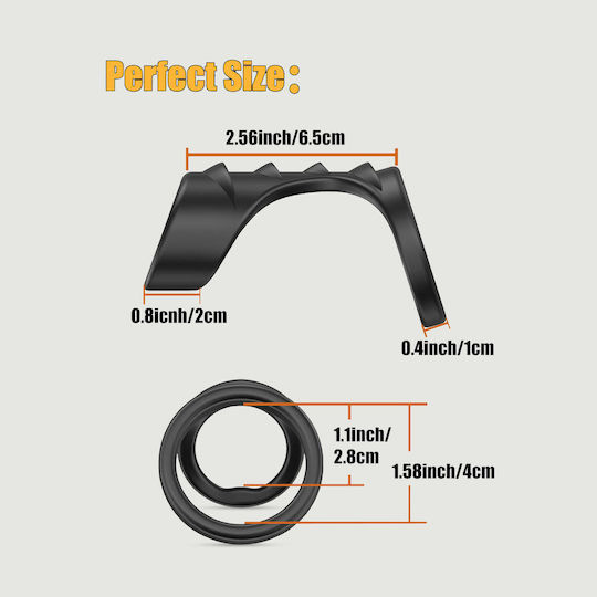 Silicone Cock Ring Penis Cover Silicone Cock Ring Ribbed Penis Sleeve Black
