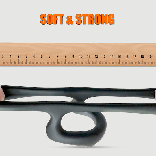 H Shaped Soft Silicone Cock Ring Black