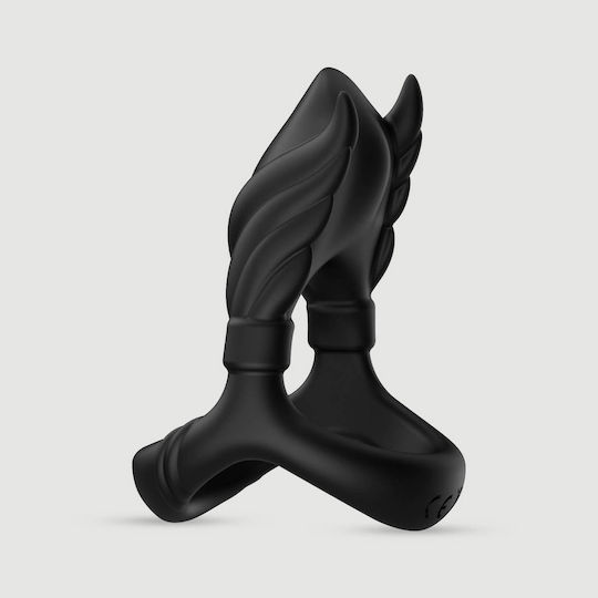 Inele Vibratoare Pentru Penis Din Silicon Urechi Silicone Classic Triple Vibrating Cock Ring Negru