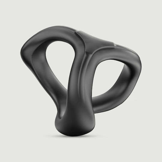 Τριπλό Δαχτυλίδι Πέους Σιλικόνης Triple Erector Hurricane Soft Silicone Cock Ring Μαύρο