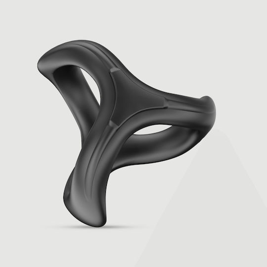 Τριπλό Δαχτυλίδι Πέους Σιλικόνης Triple Erector Hurricane Soft Silicone Cock Ring Μαύρο