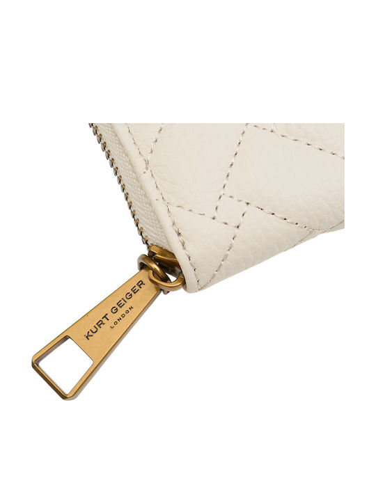 Leather Women's Wallet Ecru