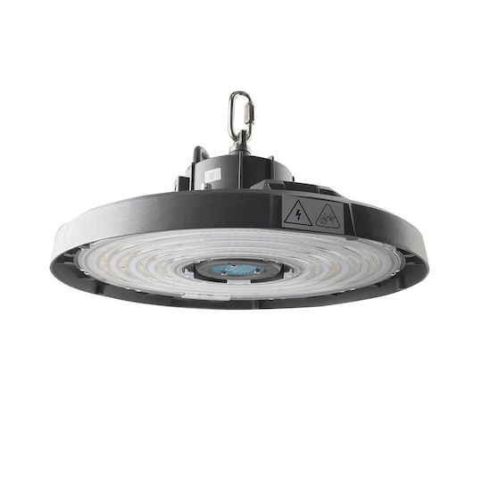 Optonica Lumină clopot comercială 100W Alb rece 18000lm cu LED încorporat Argintiu Ø30.7xÎ15.6cm