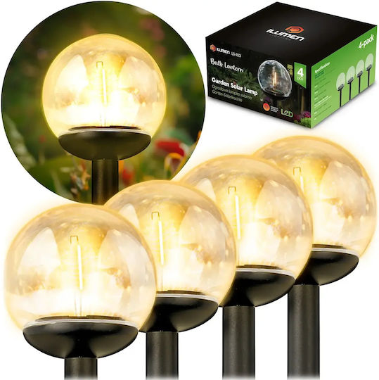 Smartic Set 4 Lampi Solare cu Senzor de Mișcare