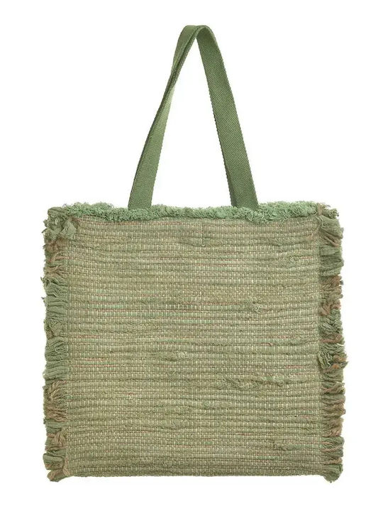 Ble Resort Collection Ψάθινη Τσάντα Θαλάσσης Πράσινη