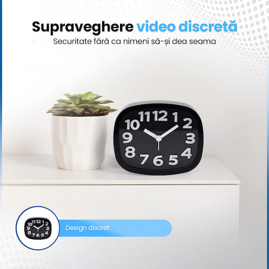 Cameră Spion Ascunsă Ceas Deșteptător Wifi Card 32gb 4k Transmisie Live Full Hd 1080p Detectare Mișcare Ceas Funcțional Monitorizare 24/7 Acces De La Distanță