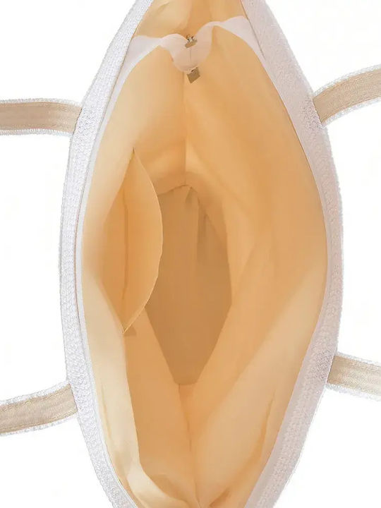 Ble Resort Collection Υφασμάτινη Τσάντα Θαλάσσης Λευκή