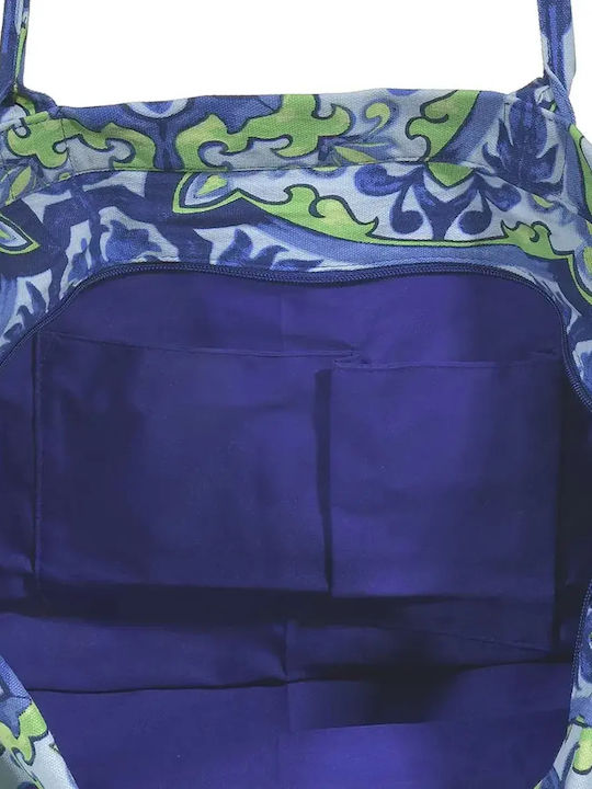 Ble Resort Collection Υφασμάτινη Τσάντα Θαλάσσης Μπλε