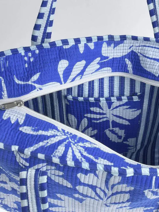 Ble Resort Collection Blue Fabric Beach Bag