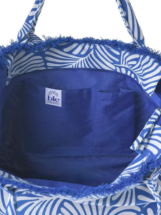 Ble Resort Collection Blue Fabric Beach Bag