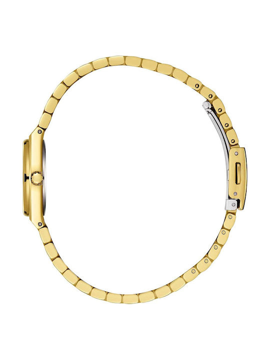 Lee Cooper Bracelet Γυναικείο Ρολόι Μπαταρίας με Χρυσό Μεταλλικό Μπρασελέ