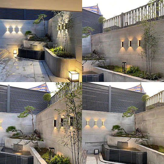 Home Lighting Φωτιστικό Τοίχου με Ενσωματωμένο LED και Θερμό Λευκό Φως Μαύρο