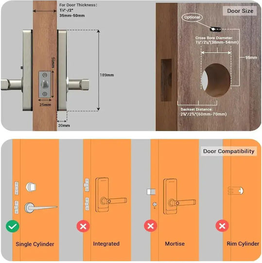 Încuietoare Electronică Culoare Argintie cu Conectivitate Wi-Fi