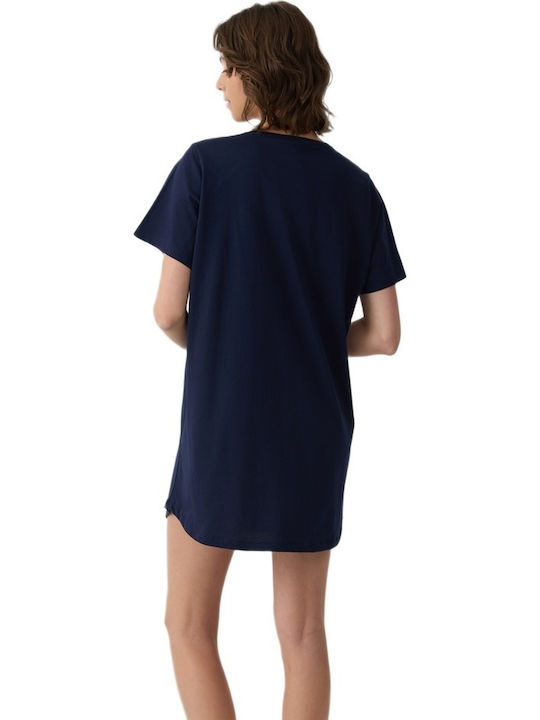 Minerva Summer Women's Nightgown Blue