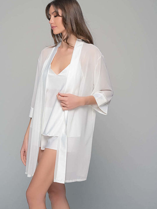 Milena by Paris Καλοκαιρινό Νυφικό Babydoll Λευκό