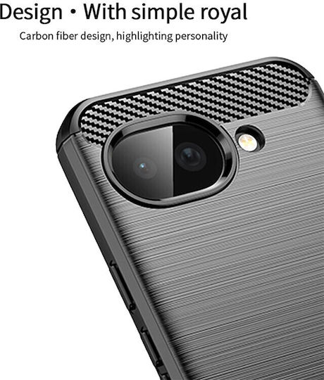 Mofi Brushed Carbon Silicone Blue Back Cover Google Pixel 10a
