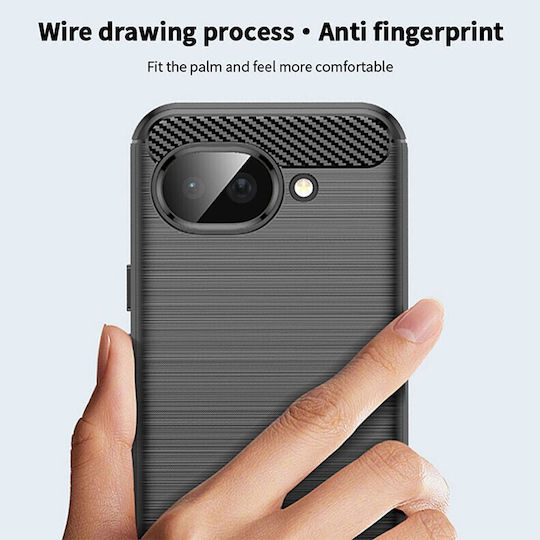 Mofi Brushed Carbon Silicone Blue Back Cover Google Pixel 10a