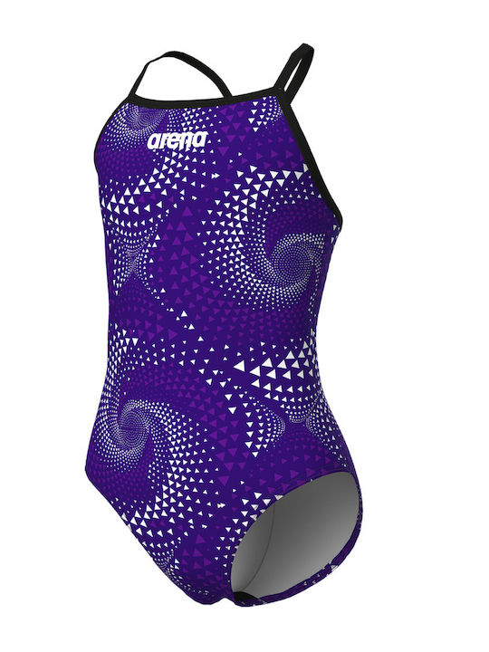 Arena Kids One-Piece Swimsuit Black-team Purple
