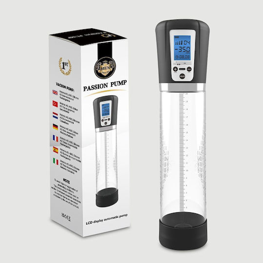 Electric Penis Pump LCD Screen Sexopolis Male LCD Screen Electric Enhancer Auto Penis Pump Transparent