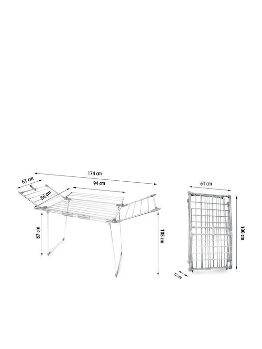 Smartic Lina Uscătoare Rufe Pliere De Pardoseală Inox Cu Lungimea Suportului De Uscare A Hainelor 22m