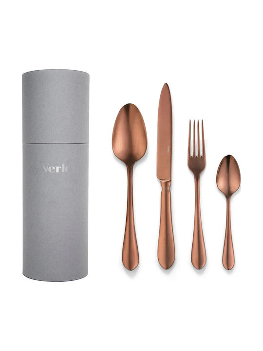 Verlo Cutlery Set Stainless Steel Copper 24 Pieces