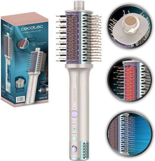 Cecotec Ceramiccare Allin1 Κεραμική Ηλεκτρική Βούρτσα με Αέρα & Περιστρεφόμενη Κεφαλή για Μπούκλες 1500W