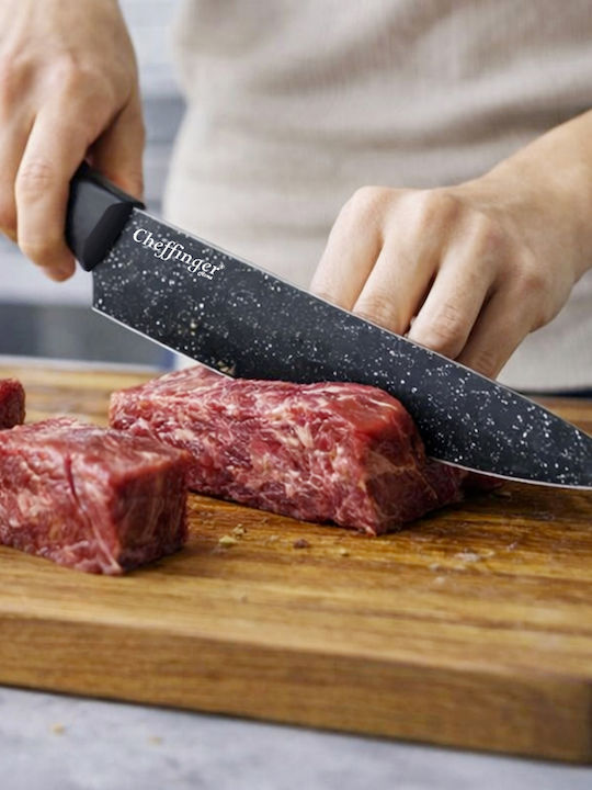 Cheffinger Set 6 Cuțite Decojor Non-Stick Tăietor Pizza Negru