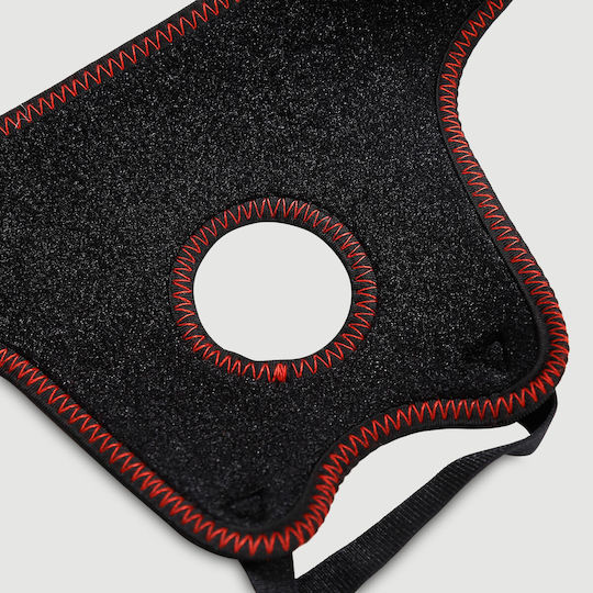 Crotchless Strap On Harness Velvet Touch & Stitching Velcro Adjustable Black