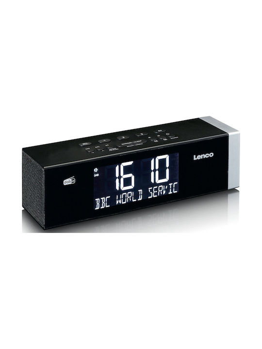 Lenco Dab+ Fm Bluetooth 5.0 Clock Radio Led Display Dual Alarm Black