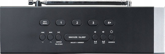 Lenco Dab+ Fm Bluetooth 5.0 Clock Radio Led Display Dual Alarm Black