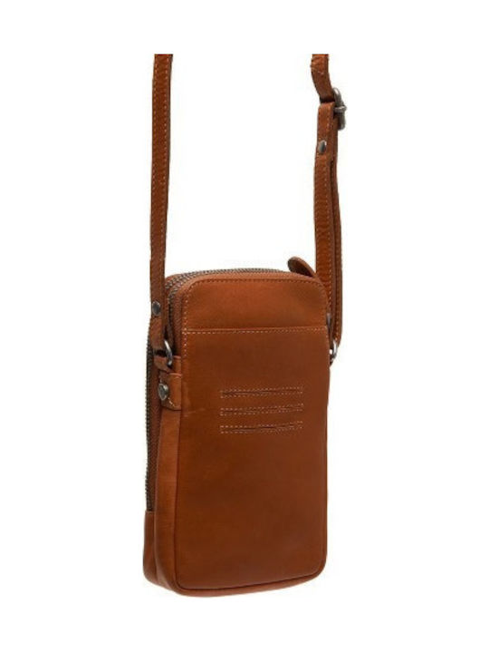 Leather Men's Shoulder / Crossbody Bag Tabac Brown
