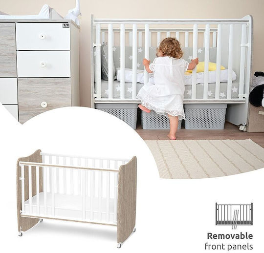 Lorelli Polymorphe Babybett Stars Weiß mit Räder