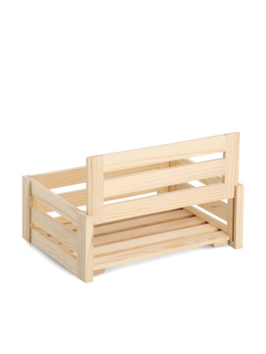 Children's Storage Box Made of Wood Beige 40x30x15cm