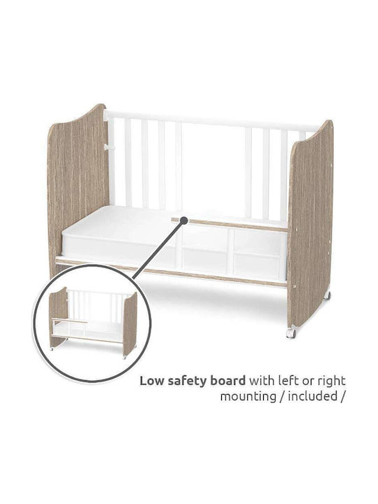 Lorelli Stars White Baby Crib with Wheels