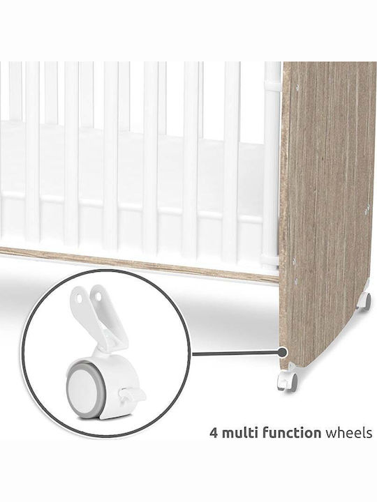 Lorelli Convertible Baby Crib White with Mattress 120x120cm