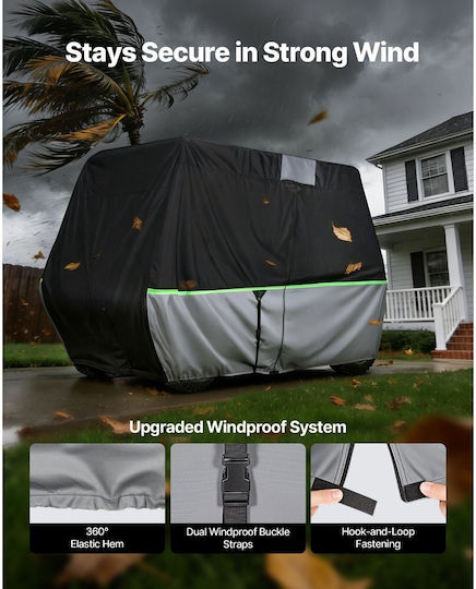 Golf Cart Cover Vevor Full Coverage Golf Cart 2+2/4 Passengers Waterproof Car Cover Oxford Fabric 600d Fits Most Club Car Yamaha Ezgo Honda Carts Pu Coating Three Doors Zipper