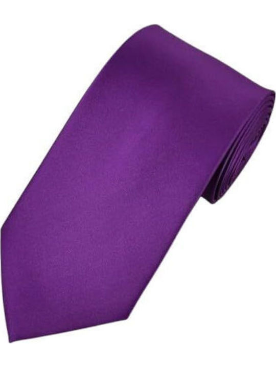 Men's Synthetic Monochrome Tie in Purple Color Men's Synthetic Monochrome Tie in Purple Color
