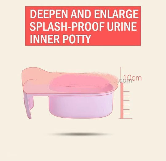 Little Mom Potty Toilet with Lid Pink