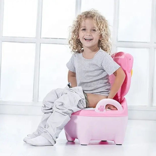 Little Mom Potty Toilet with Lid Pink