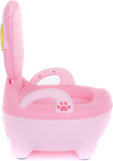 Little Mom Potty Toilet with Lid Pink