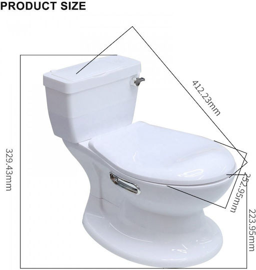 Little Mom Toaletă Pentru Copii cu Capac Alb până la 20kg