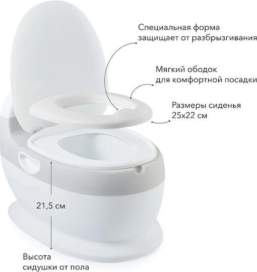 Little Mom Toaletă Pentru Copii cu Sunete și Capac Albastru