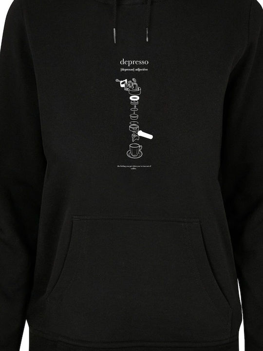 Women's Sweatshirt Hooded Black