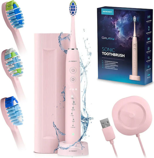 Smartic Elektrische Zahnbürste mit Reiseetui Rosa
