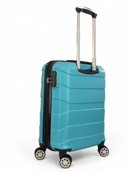 Greenwich Polo Club Cabin Hard Light Blue Travel Suitcase with 4 Wheels Height 55cm