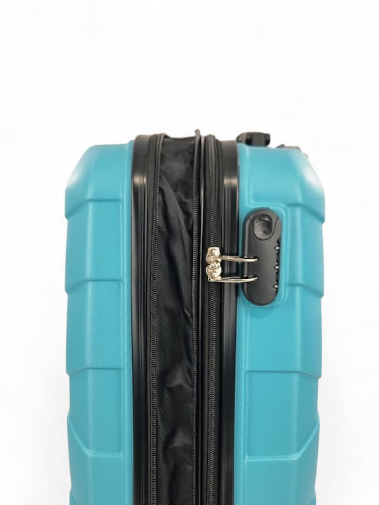 Greenwich Polo Club Cabin Hard Light Blue Travel Suitcase with 4 Wheels Height 55cm