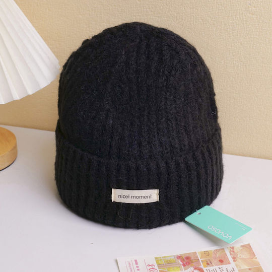 Unisex Beanie Knitted Hat in Black Color