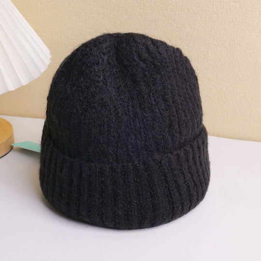 Unisex Beanie Knitted Hat in Black Color