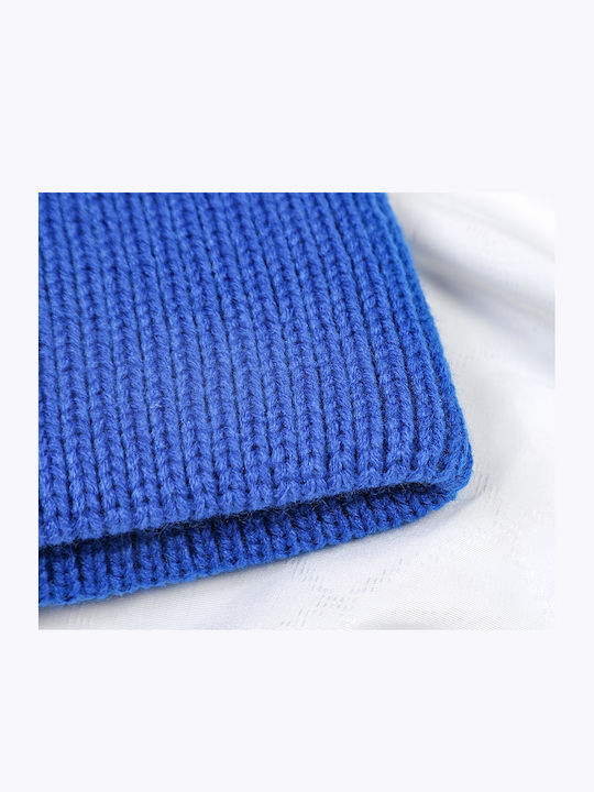 Beanie Unisex Σκούφος Πλεκτός σε Μπλε χρώμα