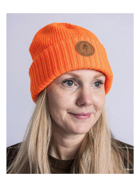 Windy Full Face Unisex Fleece Beanie Knitted in Orange Colour